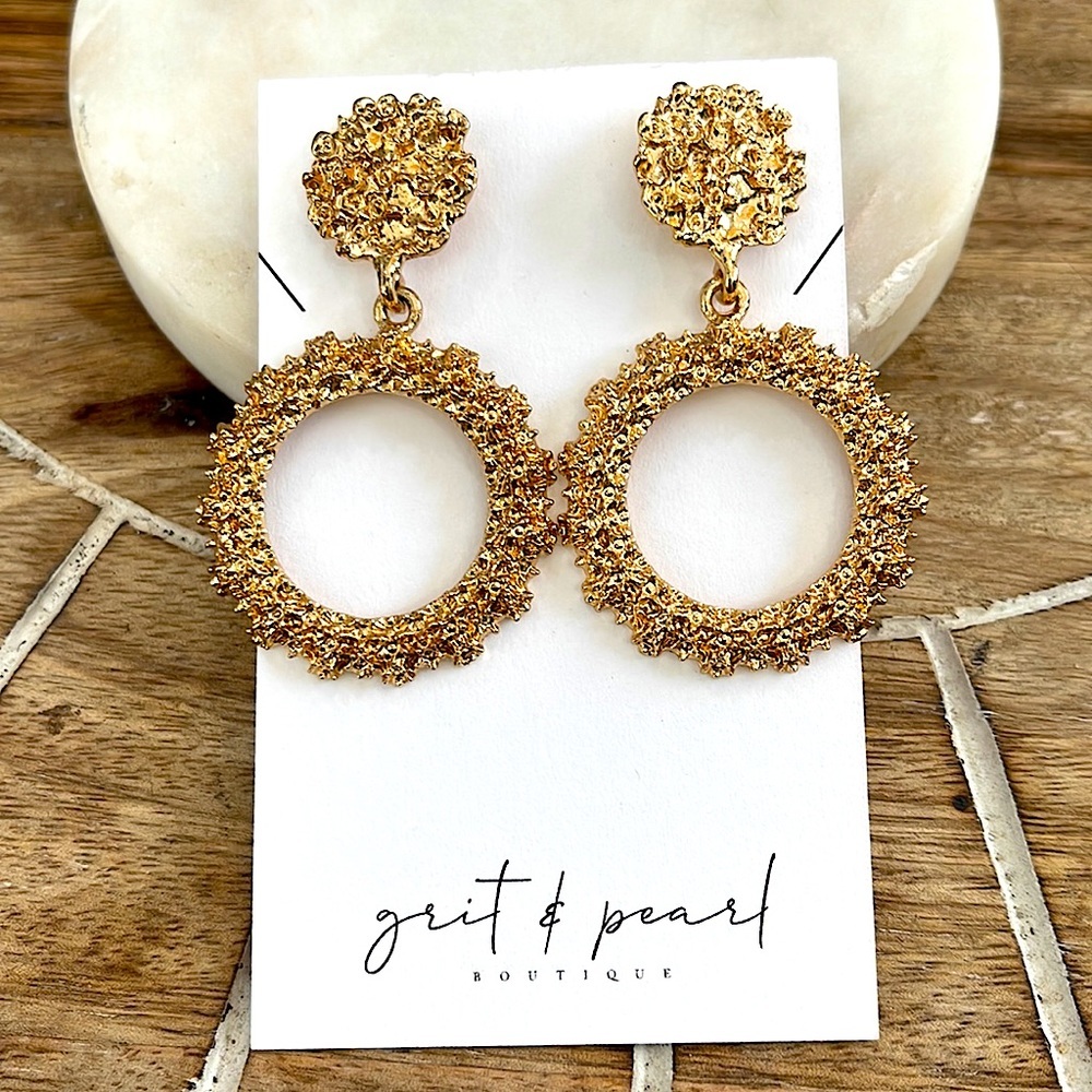 Gold tier earrings